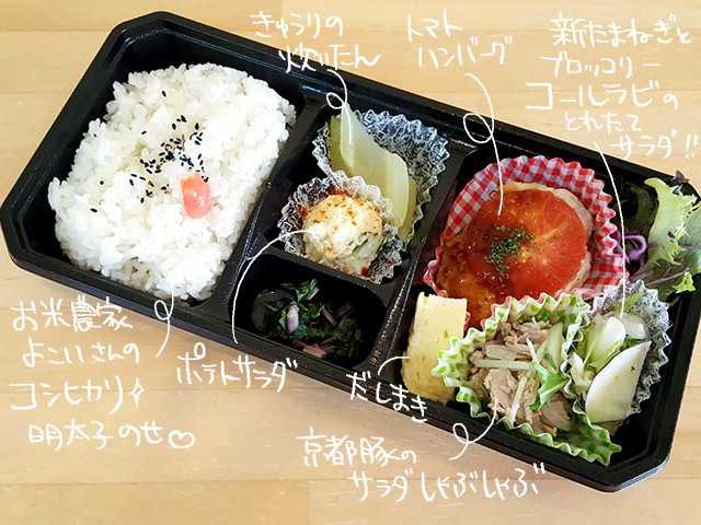 トマトハンバーグと京都豚のサラダしゃぶしゃぶ